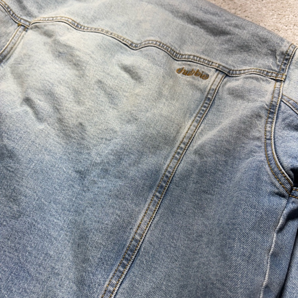 Chubbies Sherpa‎ Lined Denim Trucker Jean Jacket Size Small - Picture 8 of 9